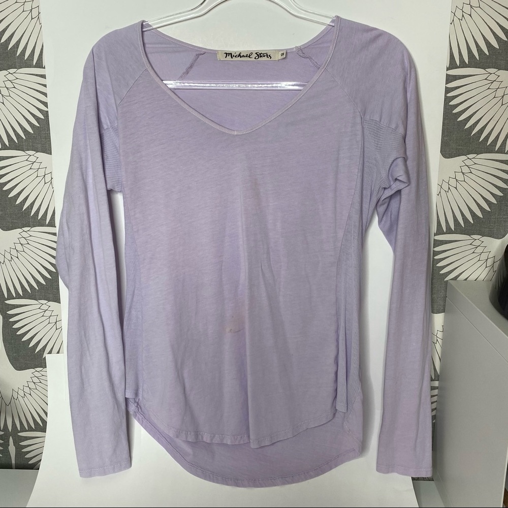 Lilac Michael Stars Long Sleeve Tee